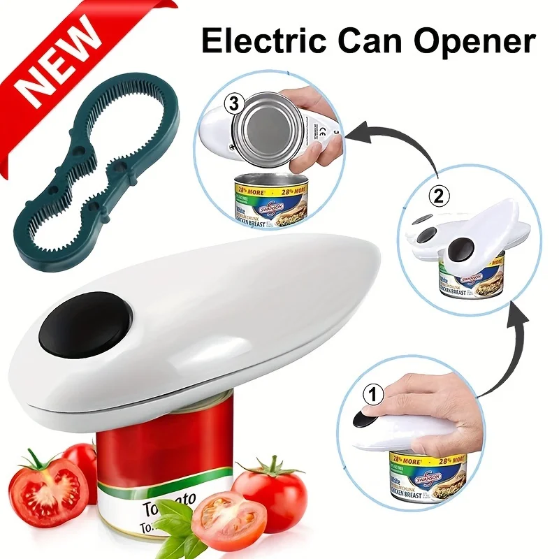 One-Touch  Can Opener - Safe, Smooth, And Effortless - Perfect For All Sizes Of Cans - Best Kitchen Gadget For Easy Cooking