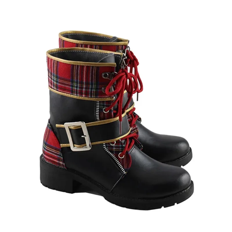 الملتوية-بلاد العجائب Epel Felmier تأثيري أحذية Pomefiore النوم قبلة Epel الأحذية لعبة المعرض كرنفال تأثيري أحذية بوت قصيرة