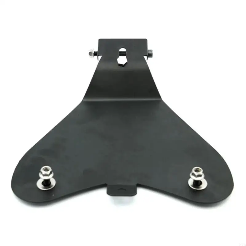 Motorcycle Reinforcement Plate Steel Construction Pre Drilled Mounting Holes Universal Compatibility Powder Coated Black
