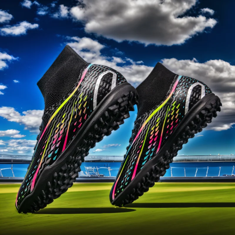 

New TF Men Soccer Shoes Non-Slip Training Football Field Boots Studded Professional Outdoor Comfortable Cleats Women Sneakers