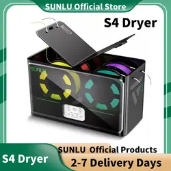 SUNLU S4 3D Filament Dryer Support PLA PETG PLA + 4 Rolls 1KG 1.75/2.85/3MM Filament Gear Easy Operation Free And Fast Shipping