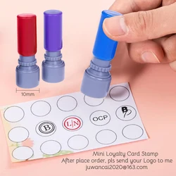 Small Loyalty Card Stamp Accept Custom Mini Logo Stamp for your smal business Mini Self Inking Stamp