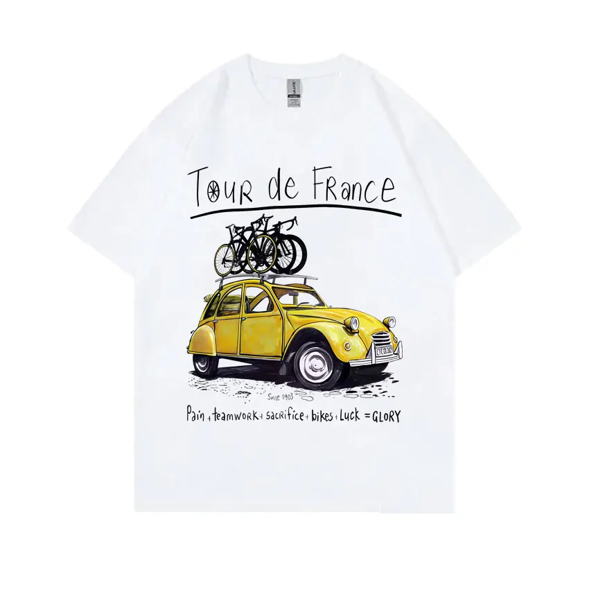 

ROAD TRIP T-shirt Riding Bicycle Cycling T-shirt Outdoor Car Graphic T Shirt Creative Road Bike T-shirts Men Casual Cotton Tees