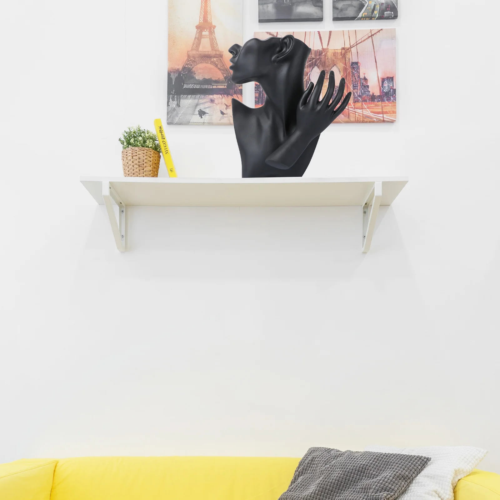 1Pcs Resin Jewelry Display Mask Ornament Creative Desktop Necklace Earring Stand Decorative Ring Holder Storage