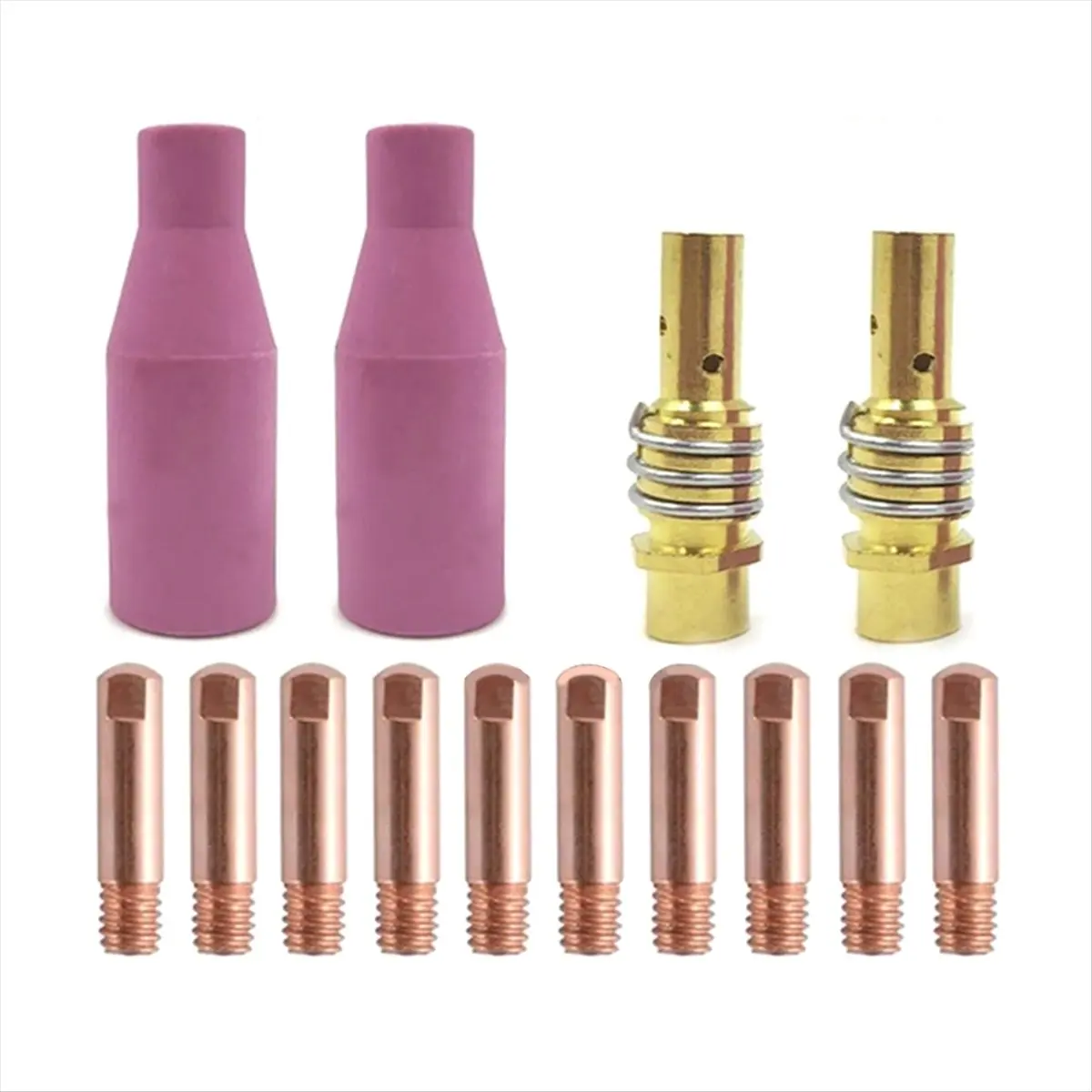 TOP RATED~14Pcs 0.8 15AK Coating Protection Nozzle Non-Stick Welding Slag Airless Gas Protection Machine Protective Sleeve