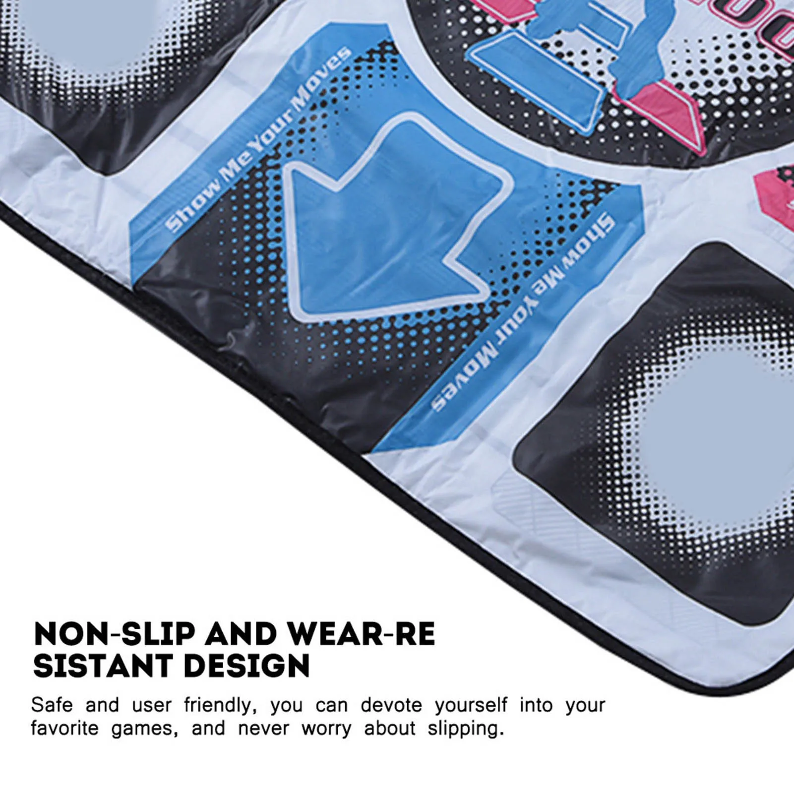 USB Wired Non-Slip Dance Mats Dancing Game Step Pad HD Foot Print Fitness Dancer Blanket for PC Dance Pad Indoor Gaming Pad