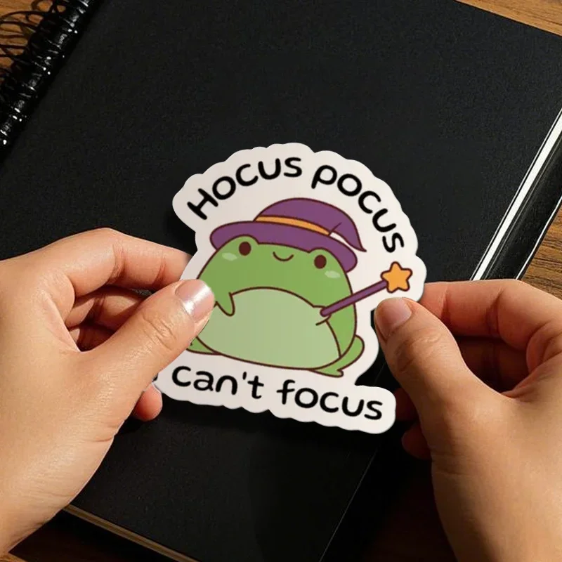 

1PC "Hocus Pocus I Can't Focus" Vinyl Sticker - Funny ADHD Joke Decal, Matte Finish,Cute Laptop/Device Decor, Easy to Apply