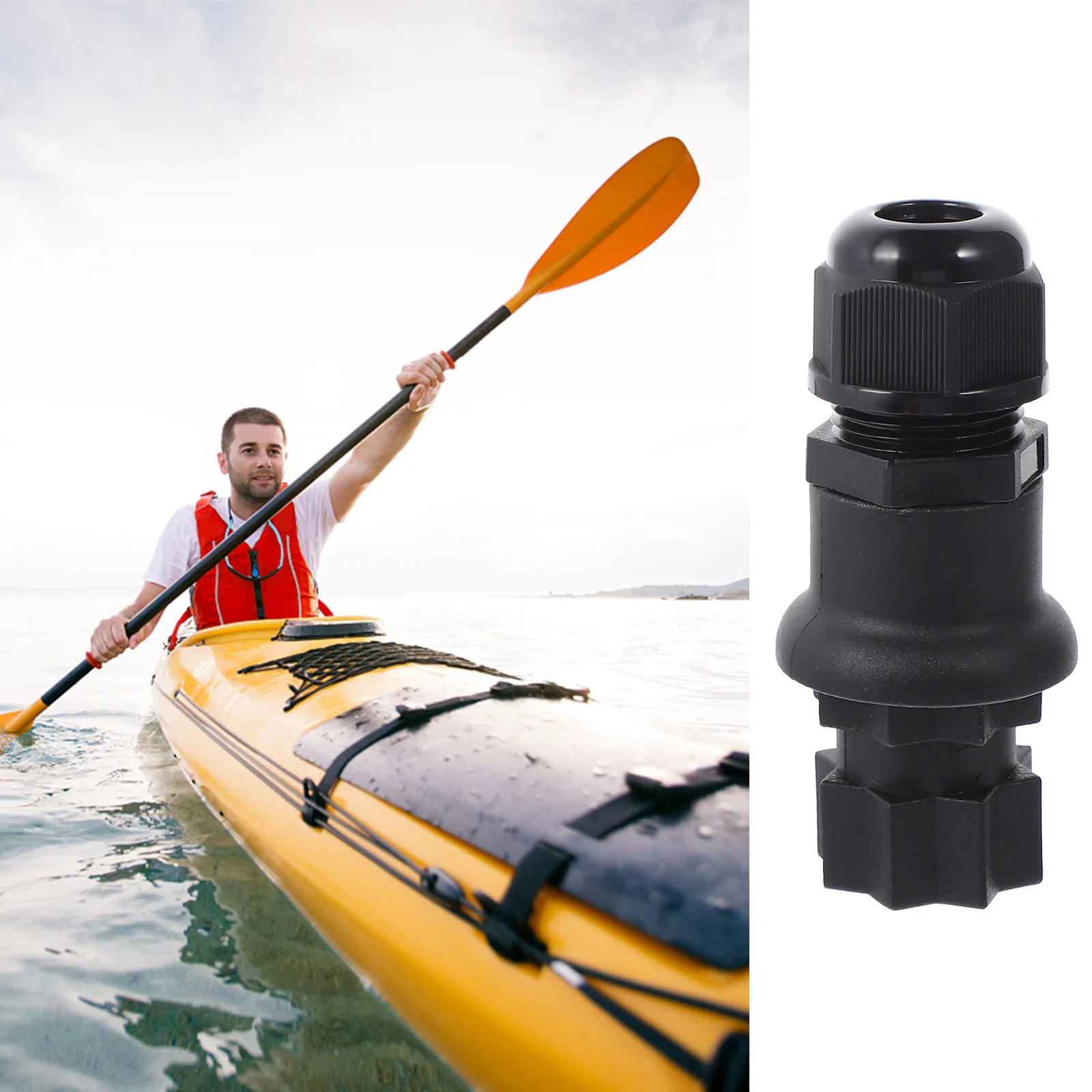 

Kayak Flag Pole Holder Bracket Durable Mount Base Boat Accessory Practical Easy Install Small Size Kayak Canoe