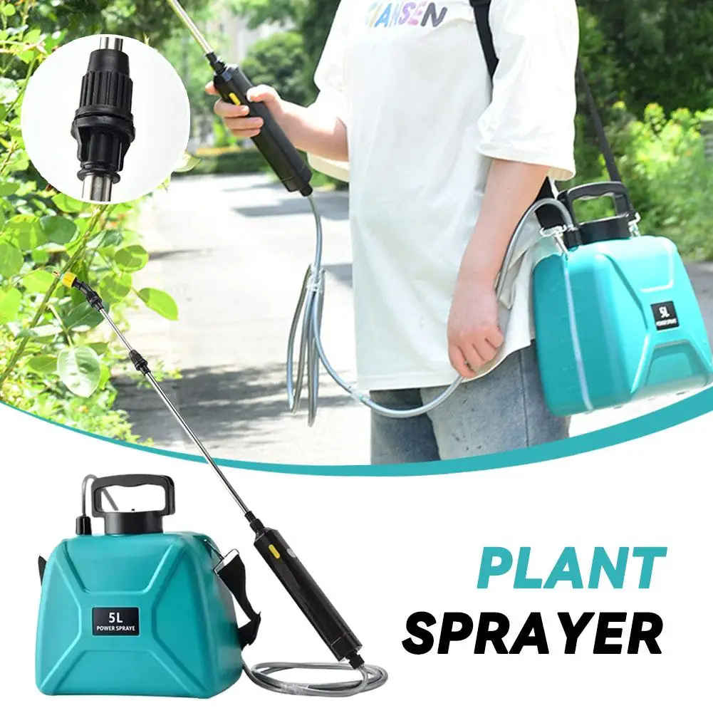 5L Automatic Electric Sprayer Portable Garden Plant High-Pressure Agricultural Sprayer for Home Shoulder Style Irrigation Tool