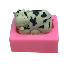 Cow Cattle Shape Chocolate Candy 3D Silicone Mould Cake Tools Soap Fondant Mold Sugar Craft Cake Decoration M499