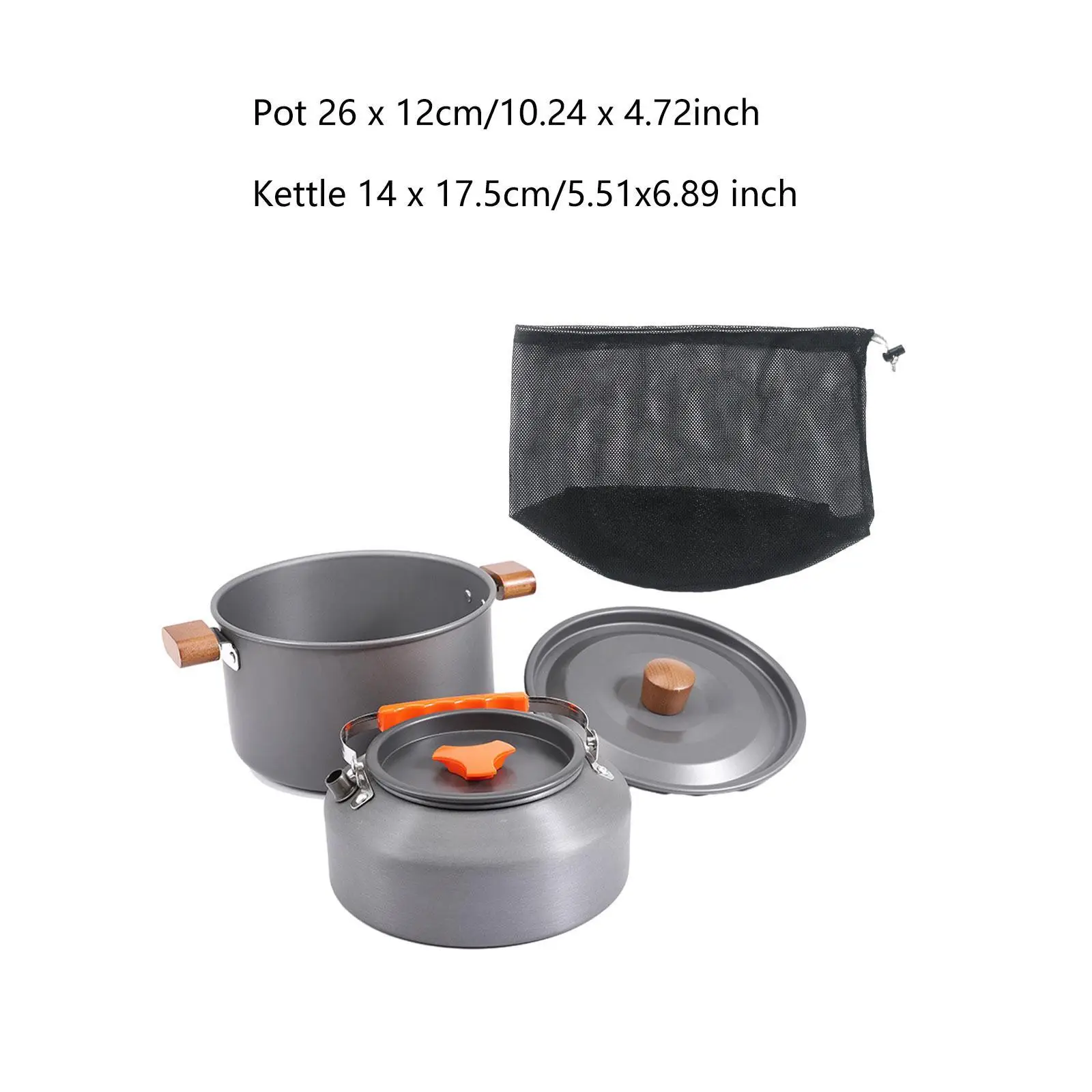 Kit de utensilios de cocina para acampar, olla de sopa portátil para actividades al aire libre, senderismo, pesca