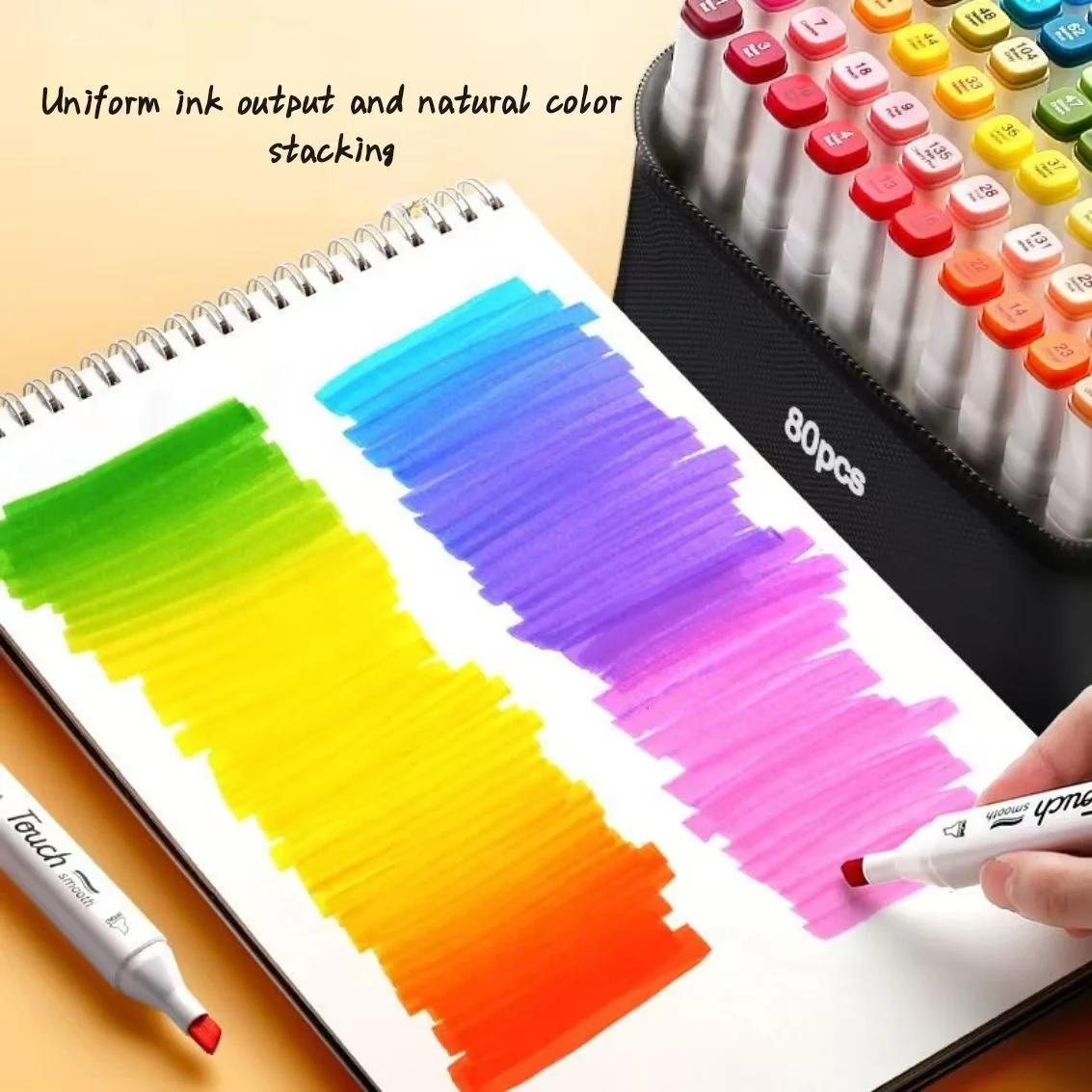 262/204/168/120/80 Colores Oily Art Marker Pen Set for Draw Sketching Oily Tip Based Markers Graffiti Manga School Art Supplies.