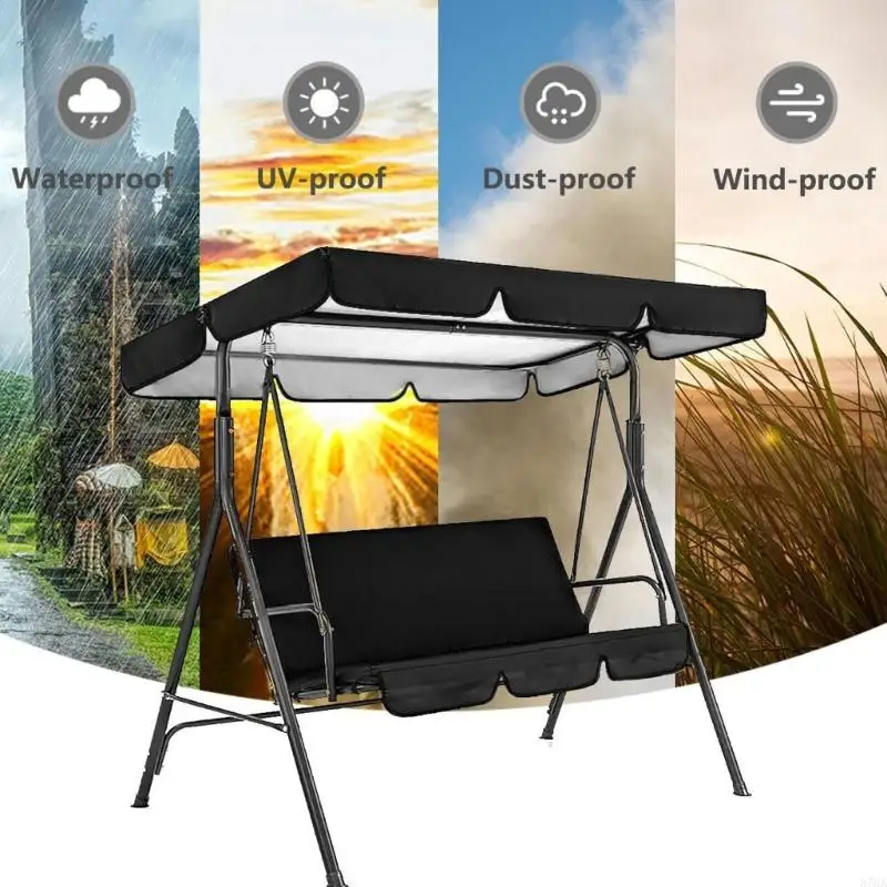 

Swing Canopy Replacement for Outdoor Swing Chair 2/3 Seater Waterproof Porch 87HA
