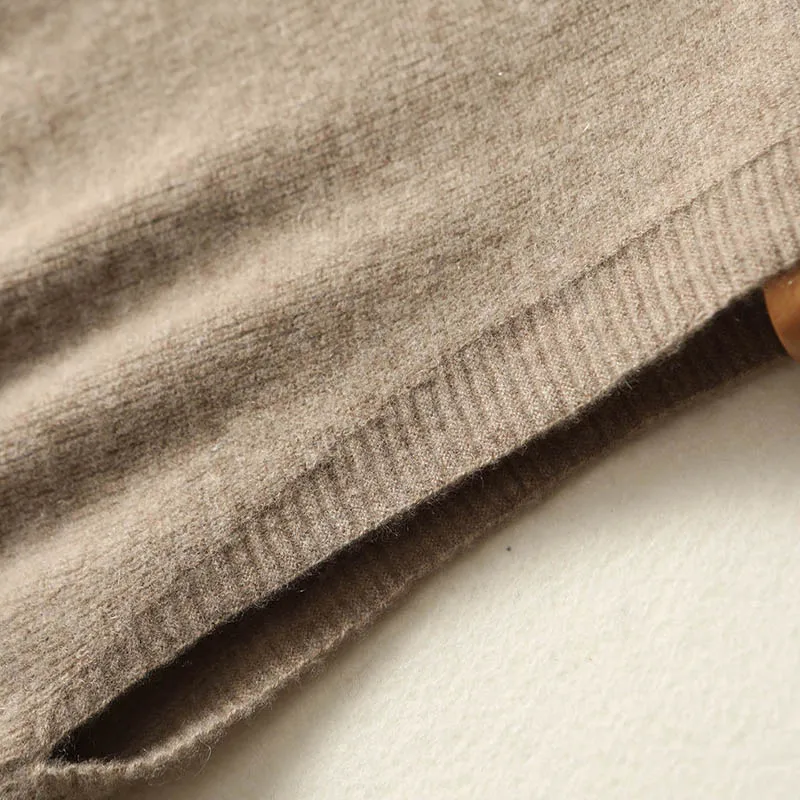 Новый пуловер, жилет из 100% мериносовой шерсти для женщин, однотонный вязаный свитер с круглым воротником, осень-зима, повседневный, удобный, приятный для кожи