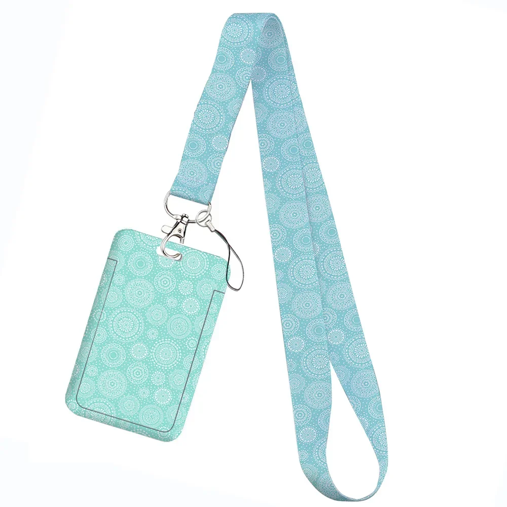 Love Marble Pattern Keychain Holder with Lanyard