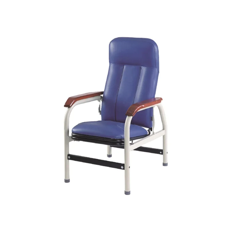 High-quality PVC Back Rest Seat Cover  Power-coated Steel Frame Hospital Multi-function Infusion Chair Fixed Transfusion Chair