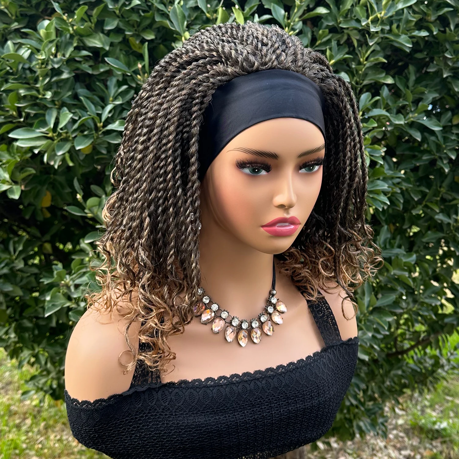12 Inch Synthetic Braided Wig for Black Women