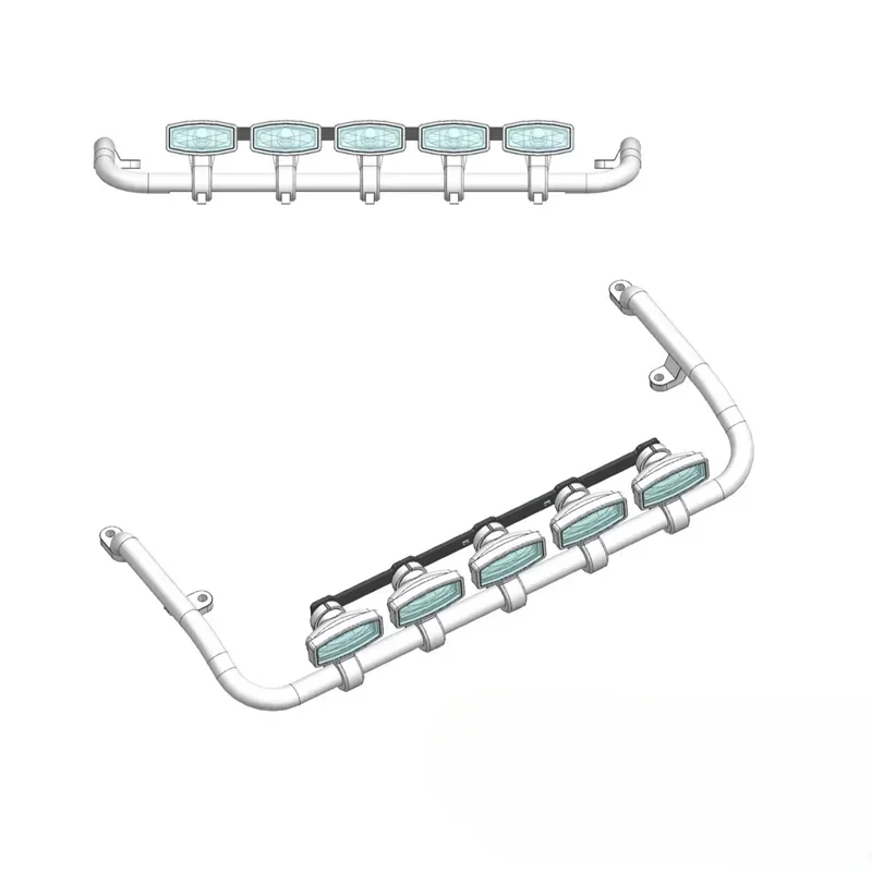 1 conjunto de faróis de teto led de simulação para caminhão 1/14 tamiya rc scania 770s 56368 peças diy