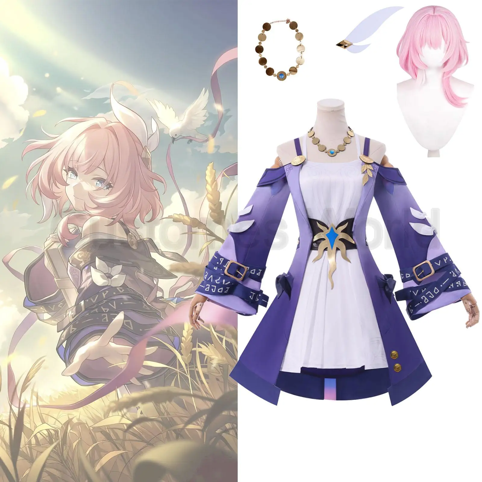 

Honkai Star Rail Cyrene cosplay costume game stage performance costume Christmas Play Role Clothes Clothing for Women ﻿