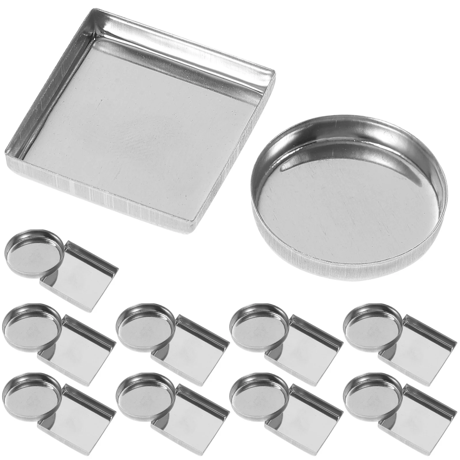 

30 Pcs Aluminum Plate Makeup Palette Accessory Liquid Blush Metal Eyeshadow Empty Pan for Small Travel Cheeks