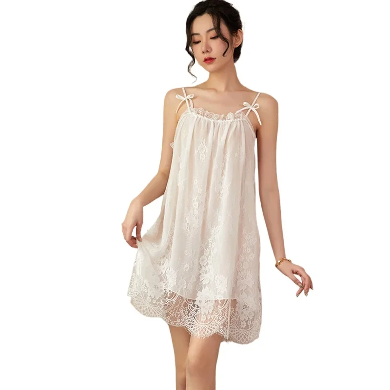 섹시한 란제리 여성 잠옷 드레스 레이스 캐미솔 잠옷 잠옷 플러스 사이즈 여성 드레스 섹시한 성인 나이트 드레스