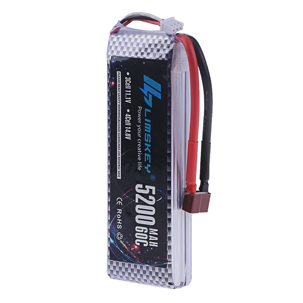 2S 3S 4S Lipo Battery 5200mAh 60C with T XT60 Plug for RC Car 1/8 1/10 Boats FPV Drones RC Models Parts-Premium Series battery