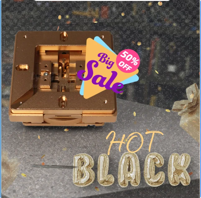 Universal Stencil Common Use 80mm 90mm New Alloy Aluminum BGA Reballing Station Reball Jig Auto Lock Accurate Position