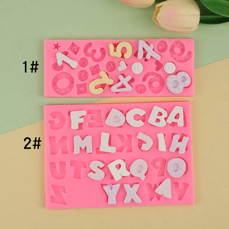 Star Numbers Alphabet Cake Decoration Insert Ornament Fondant Silicone Mould A742