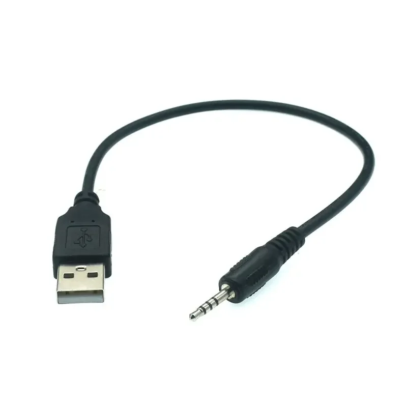 Wsparcie samochodu MP3 2.5mm męska wtyczka wtyczka do USB 2.0 A męski kabel Audio Aux zegarek szpiegowski interfejs Bluetooth 2.5mm kabel