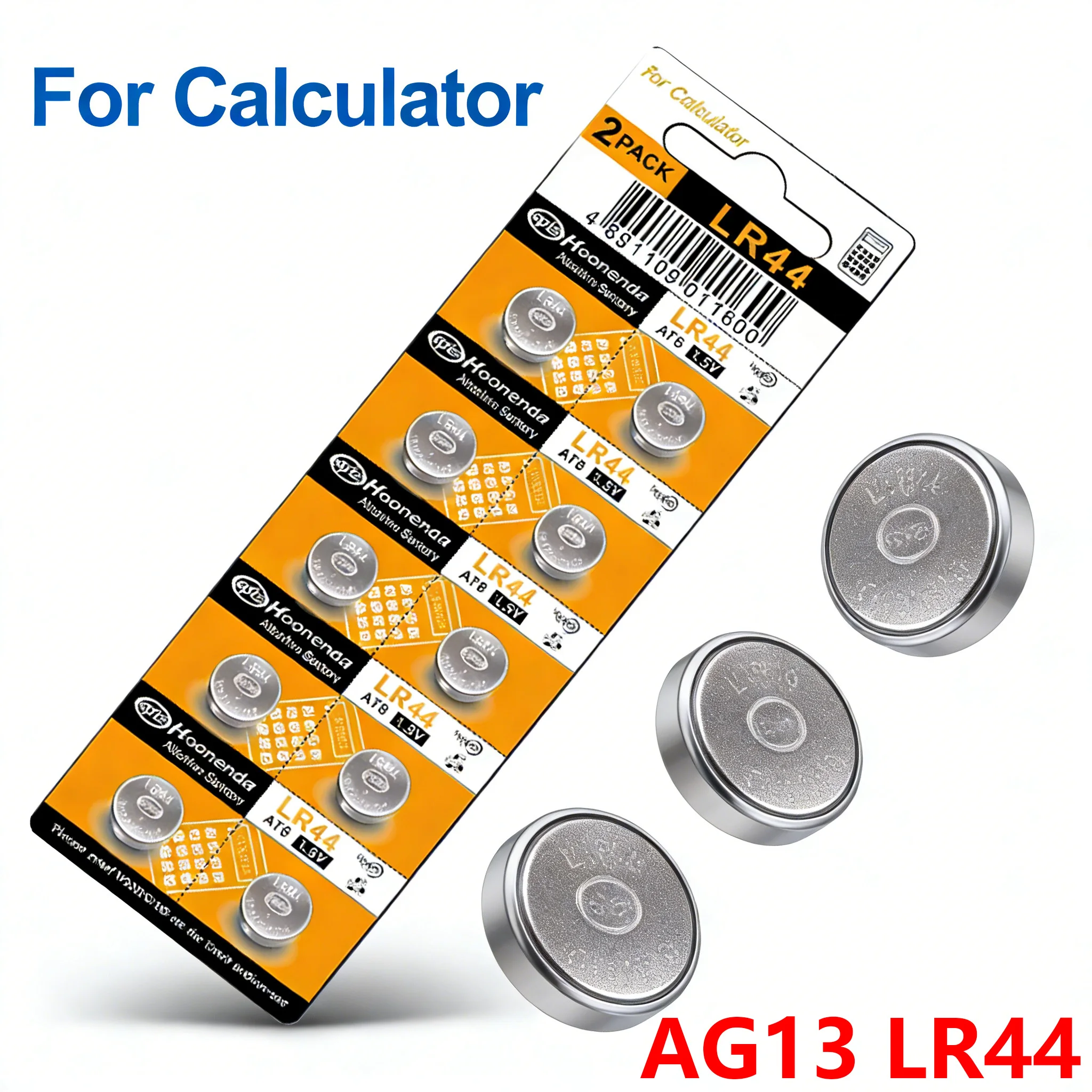 

LR44 L1154F AG13 SR44 A76 1.5V Premium Alkaline High Capacity Button Coin Cell Battery for Watch Calculator Toy Remote Control