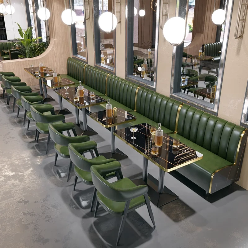 Chaises et table de restaurant d'intérieur personnalisées, meubles de café bon marché, chaise en fer, design de luxe abordable