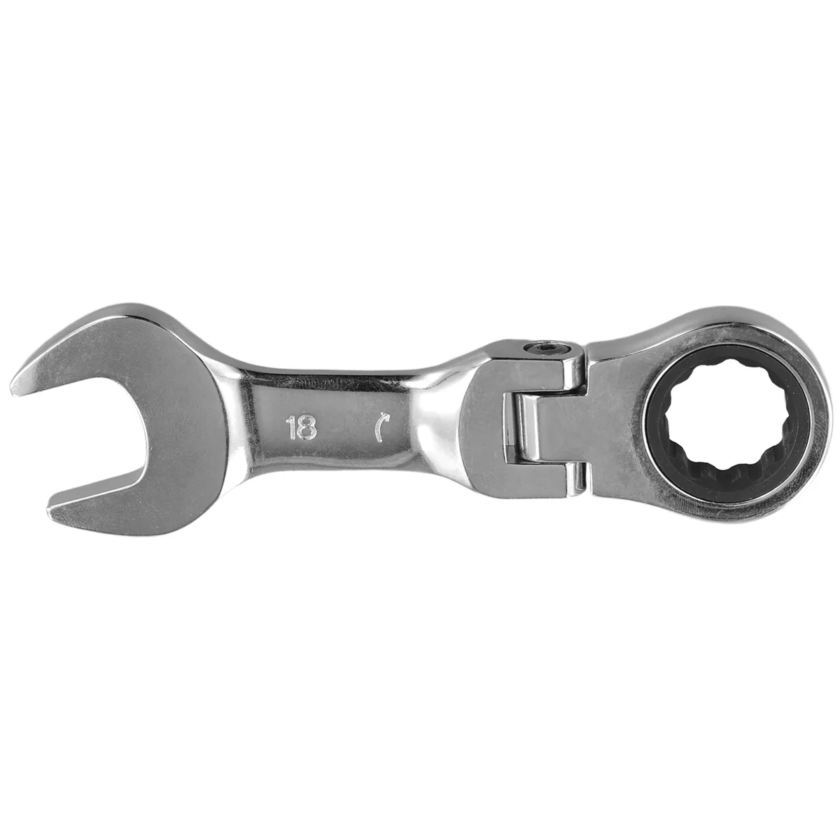 N18R Short Handle Ratchet Wrench with Movable ,Quick Dual-Purpose Open End Wrench,Hardware Tool, Labor-Saving Wrench 18mm