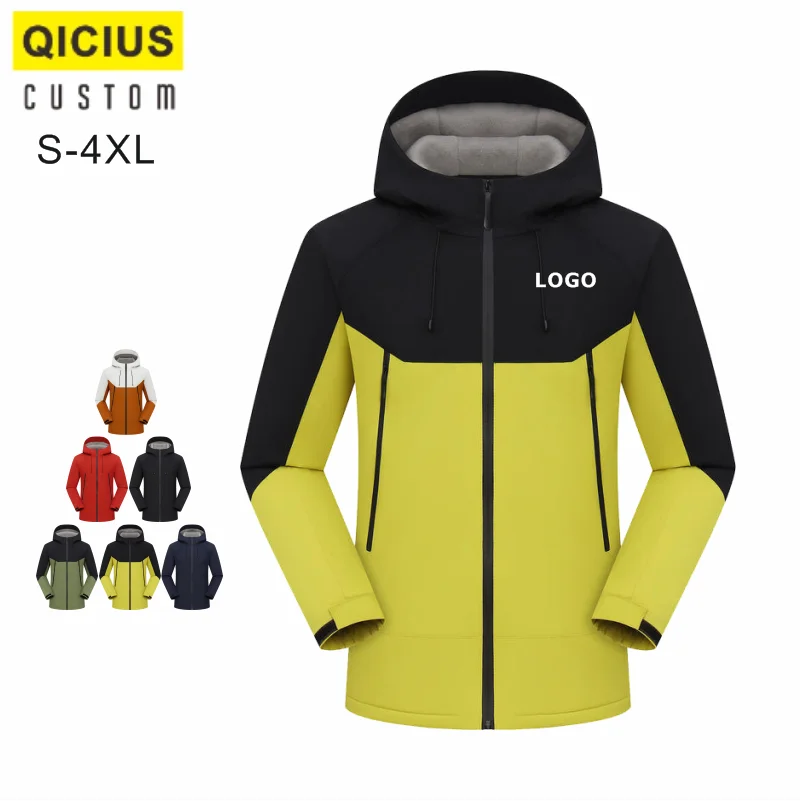 Customized LOGO Winter Jacket Waterproof Warm Thick Windbreaker Design Printed Embroidery Outdoor Windproof Ventilate Coat
