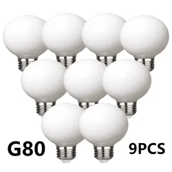 Melkachtige Glazen Lamp E27 5W Edison Led Lamp G80 220V Wereld Bal Lamp Neutrale Licht/Warm witte Led Lamp Spiegel Lamp