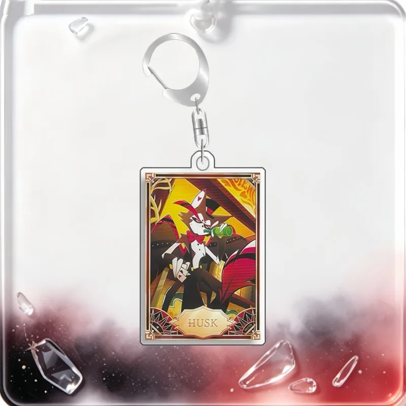 Keychain for Hazbin Hotel The Heaven Embassy Rosie Velvette Razzle Husk Acrylic Backpack Pendant Decoration Collection Fans Gift