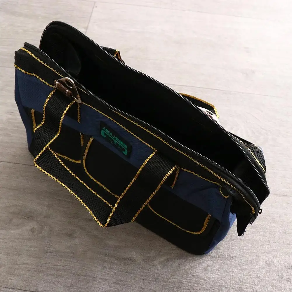 Multi-Pocket Oxford Cloth Tool Bag Waterproof Wear Resistant Tool Storage Bag Thickened Anti-Fall Electrician Bag Electrician