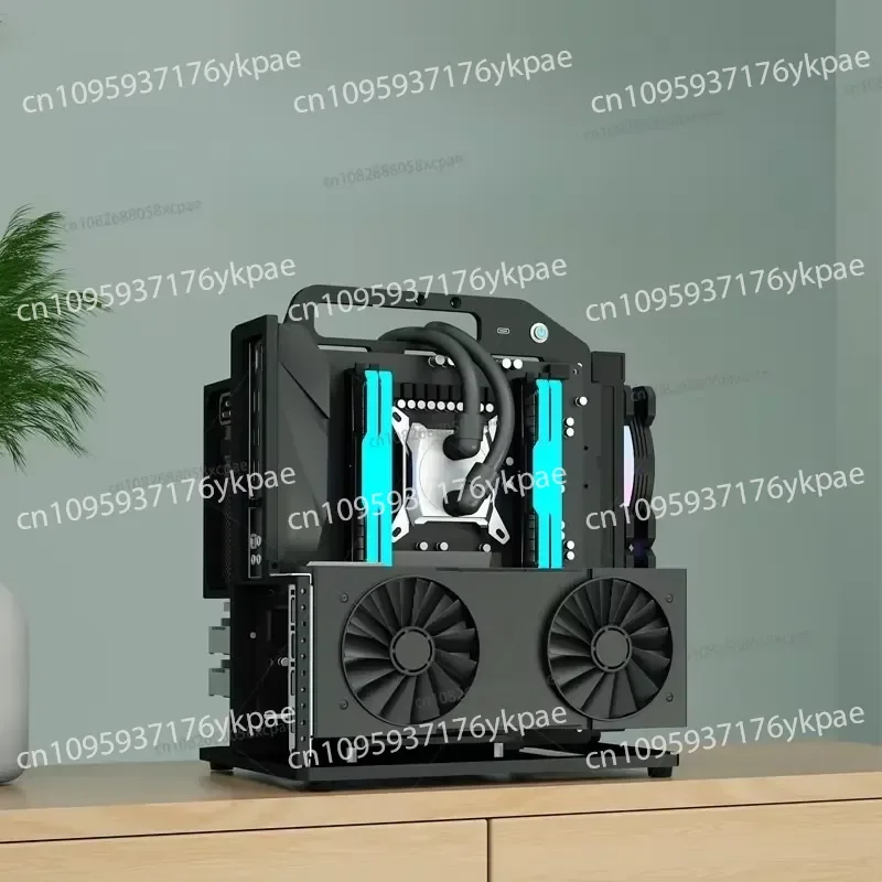 Back-insert MATX main board Aluminum alloy rack Portable support Water-cooled installation Open chassis