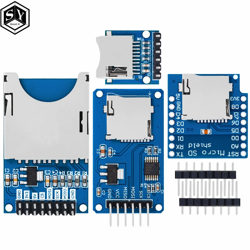 1PCS /5PCS  Micro SD Storage Expansion Board Micro SD TF Card Memory Shield Module SPI For Arduino Promotion