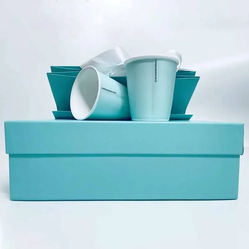 

2PCS/set Porcelain Mugs With Box and Bag Luxury Wedding Birthday Gift Ceramic Coffee Tea Milk Water Cups For Home Family Friends