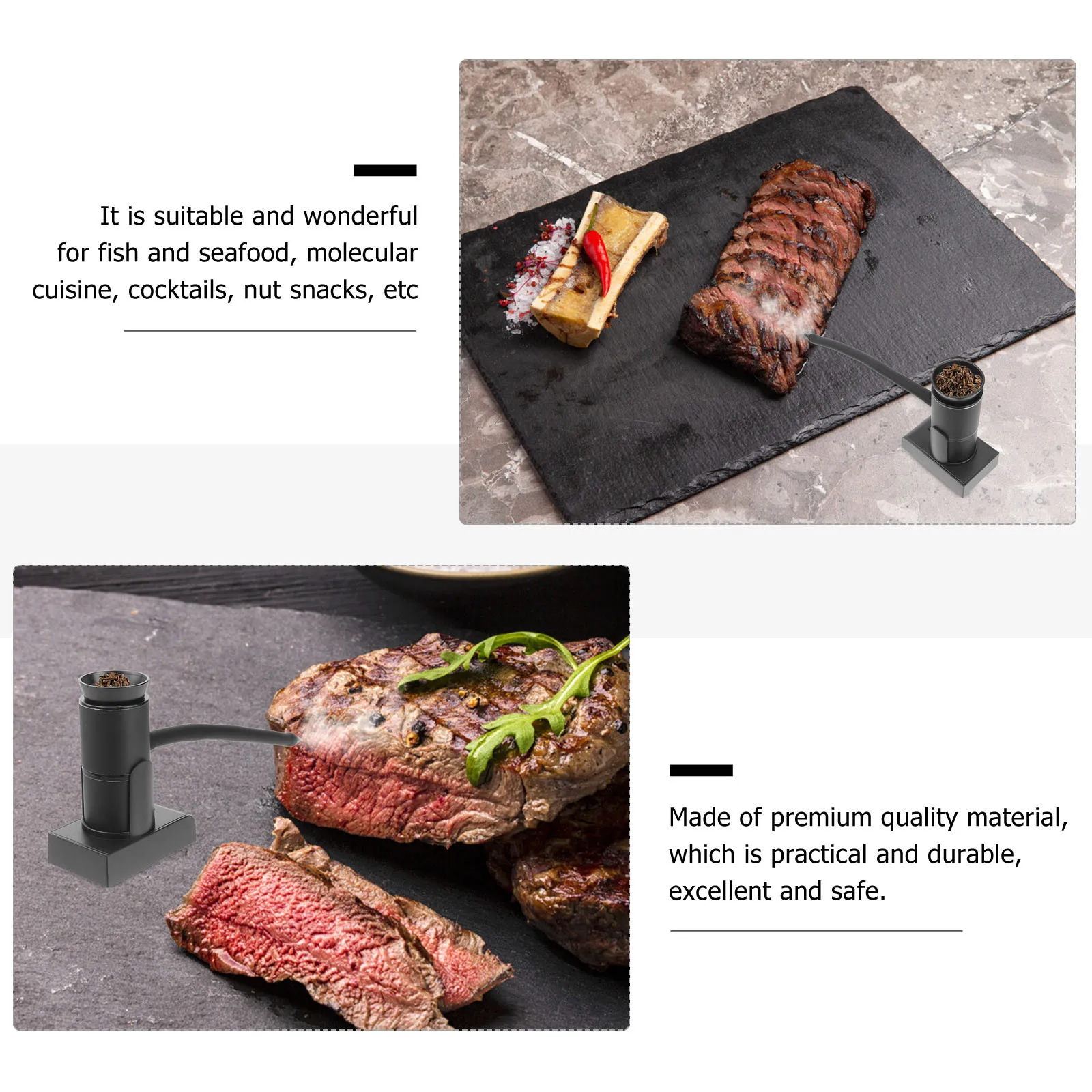 

1Set Food Smoke Infuser Handheld Kitchen Smoker Molecular Cuisine Bbq Cold Smoking Cocktail Tool Smoke Infuser