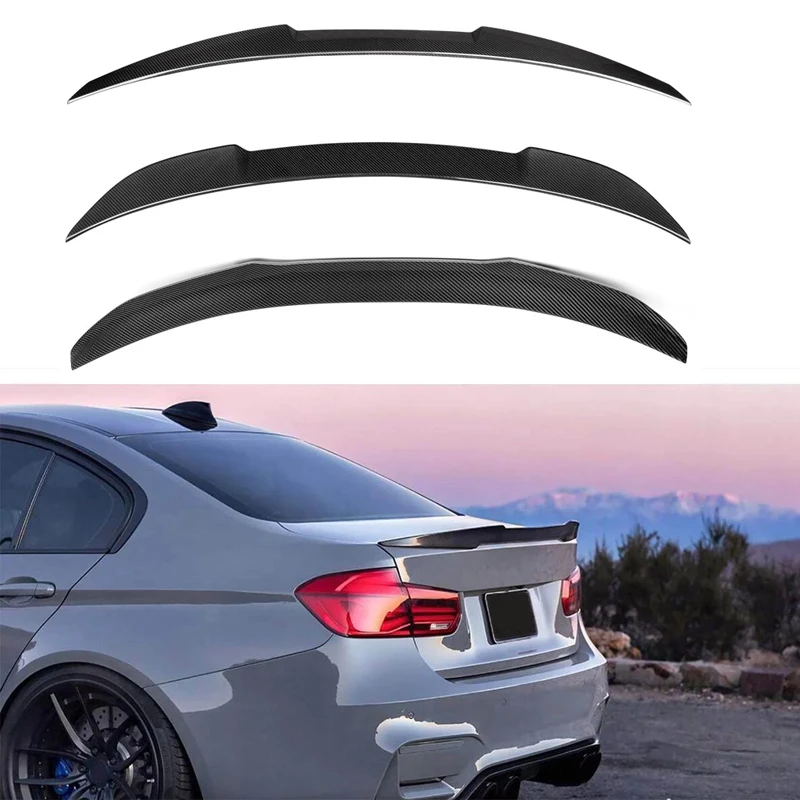 Auto Rear Trunk Spoiler Body Kit Wing Lip Carbon For F30 M4 Carbon Fiber Style Sedan Racing Sport Car Modification