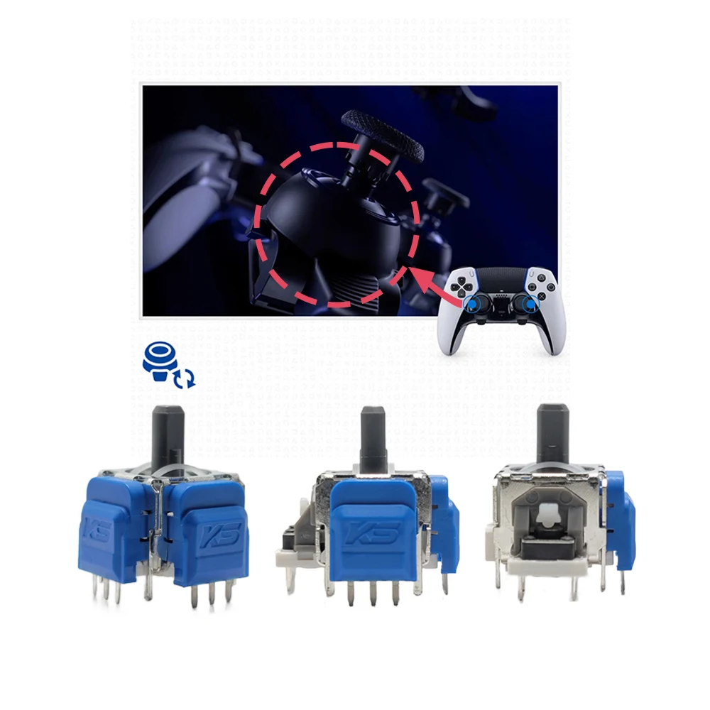 2/10pcs K-Silver JS13 PRO+ TMR Joystick Replacement for PS5 Edge