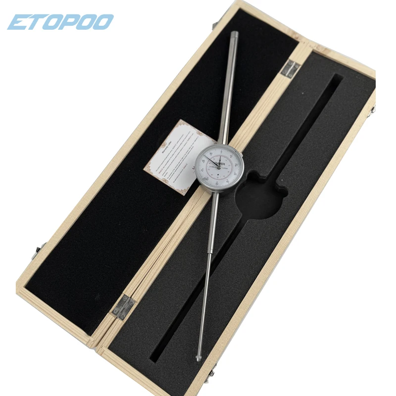 0-100mm/0-50mm 0.01mm Large Dial Indicator White Dial 0-100mm/0-50mm Reading Large Size Indicator Level Gauge Measuring Tools
