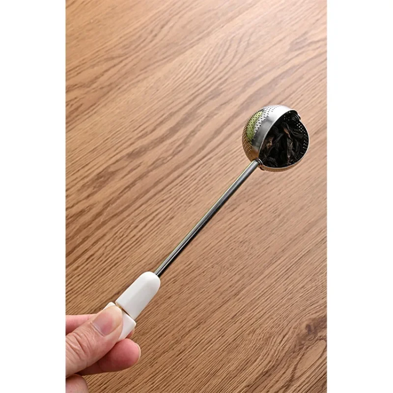 Rotatable Stainless Steel Tea Infuser Teapot Spice Strainer for Loose TeaFine Mesh Reusable Filter Teaware Accessories