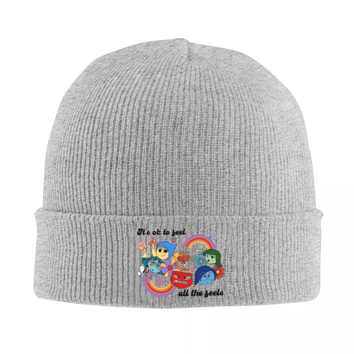 Inside Out Emotions Anxiety Anger Hat Autumn Winter Beanies Warm Cartoon Caps Female Male Knitted Caps