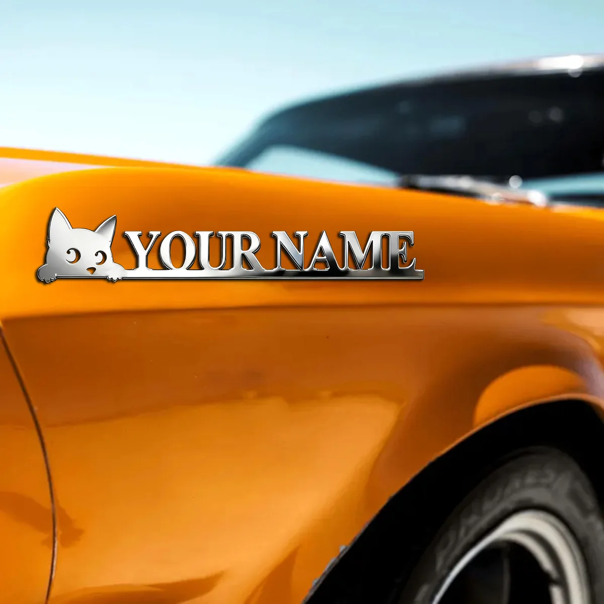 

Custom Name 3D Metal Car Cartoon Cat Stickers Car Logo Badge Auto Emblem Decal Car Styling Decoration Auto Exterior Accessories