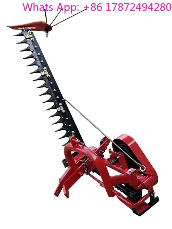 Four-Wheel Tractor Mounted Reciprocating Mower, Alfalfa Mugwort Cutting Machine for Large Grassland Pasture