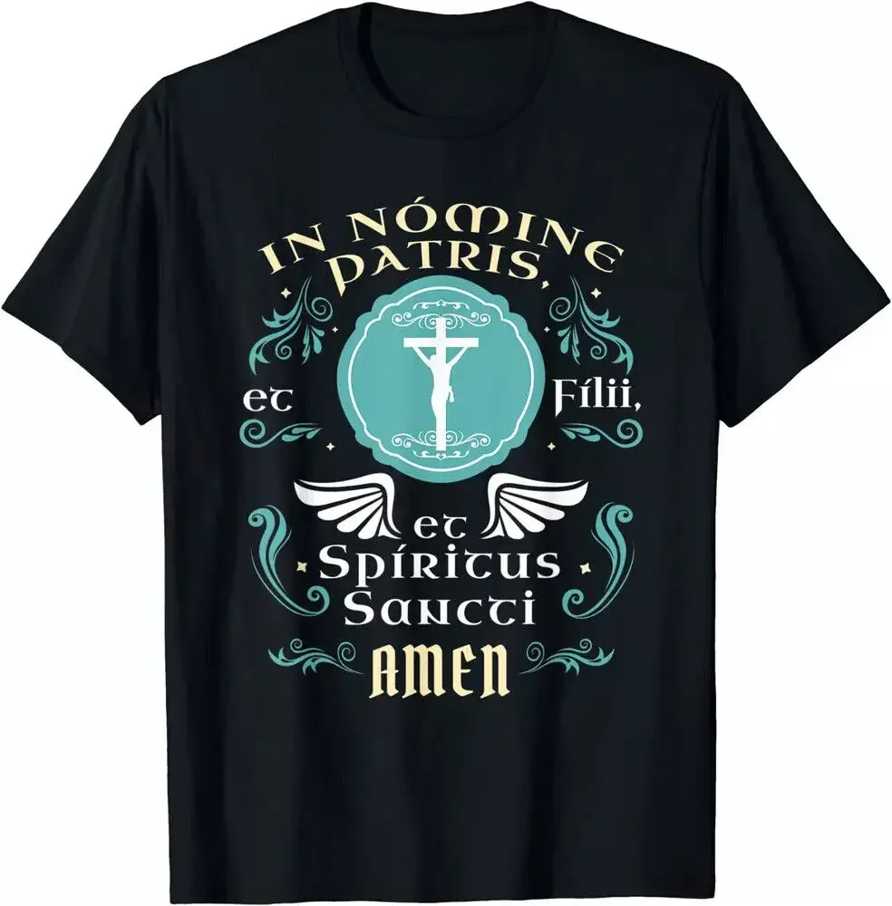 New Sale In Nomine Patris Et Filii Traditional Latin Mass Catholic T-Shirt