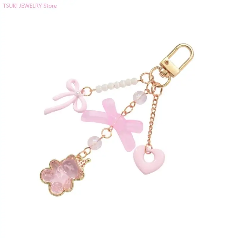 

62KE Aesthetic Keychain Accessories Car Rings Purse Handbag Backpack Bag Charms