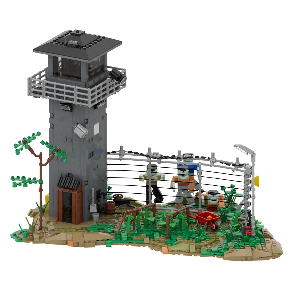 

MOC Walkingeds Prison Model Building Blocks Classic Game Scene Prison Cell Collect particles Bricks Toy for Children Gift